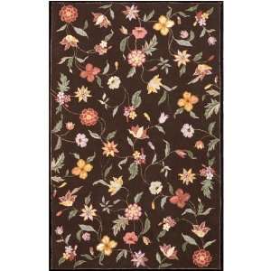  Floral Expressions Rug 710 Round Chocolate Kitchen 