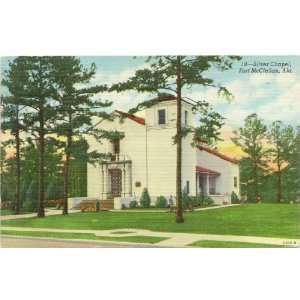   Vintage Postcard Silver Chapel Fort McClellan Alabama 