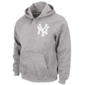  New York Yankees Sweatshirt Steel Heather NX Flock Hooded 