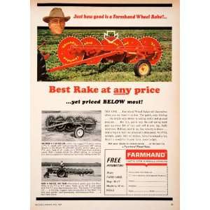 1967 Ad Farmhand Hopkins Minnesota Rake Agriculture Farming Wheel 