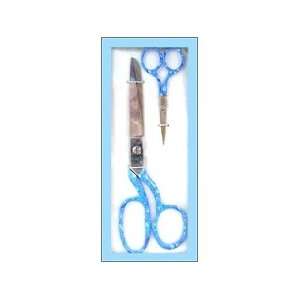  Tacony Scissor Set 8 Dressmaker/4 Embroidery Blue 
