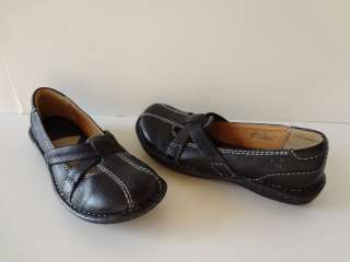 Born Flats Black Leather Comfort Walking Womens Shoes Size 36 / 7 