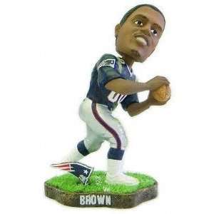  Troy Brown Game Worn Forever Collectibles Bobblehead 