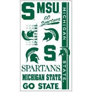  Michigan State Spartans Tattoo Sheet