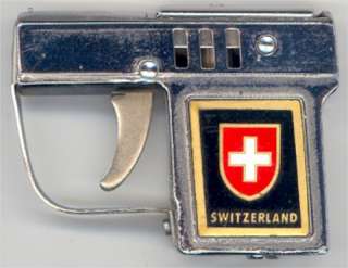 OLD NOVELTY SWITZERLAND GUN CIGARETTE LIGHTER  