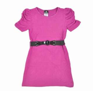Star Ride Girls Sweater Dress W/Belt Size 10/12 $28  