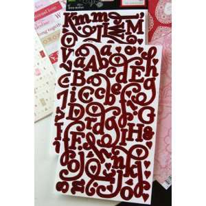  Making Memories Love Notes Red Alphas Alphabet Letters 