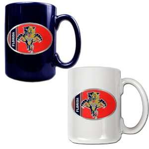  Florida Panthers NHL 2pc 15oz Ceramic Mug Set   One Blue 