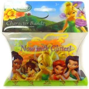 Disney Logo Bandz Shaped Rubber Band Bracelets 20Pack Fairies Glitter
