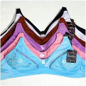Lot of 3 WIRE FREE Breathable Mesh Comfort Stretch Bras 731341115541 