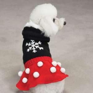    XXS Snowflake Knit Sweater Holiday Dog Dress