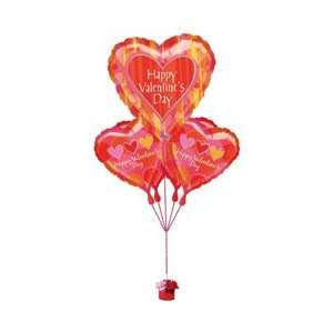   Valentines Day Orange Crush Foil Balloon Bouquet Party Toys & Games