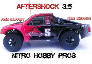 Redcat Racing Nitro Gas RC Car 1/8 Scale Truck Aftershock 3.5 Free 