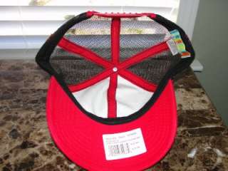   Snapback Trucker Style Hat Red/Black One Size Fits All NOWT  