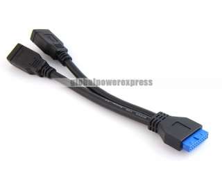 17CM USB 3.0 SuperSpeed Extension Cable 2 port splitter  