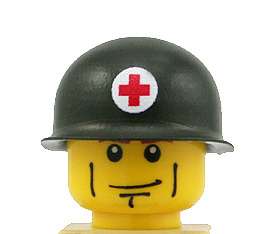 10 x Brickarms Custom Lego Minifigure Weapons   WWII Helmet Pack 