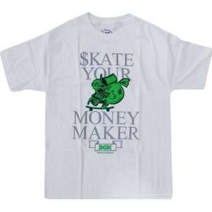  Dgk Shake Your Money Maker Small White T Shirt Sports 