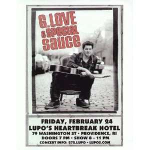  G. Love Special Concert Flyer Poster Providence