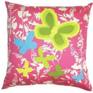 Decaf Plush   Butterflies Throw Pillow In Pink Baby