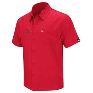   Cardinals Red adidas Tonal Logo Button Down T Shirt