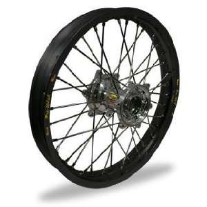 Pro Wheel Supermoto Rear Wheel Set   17x5.00   Black Rim/Silver Hub 27 