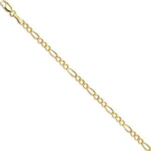    10k Solid Yellow Gold 3mm Figaro Chain Necklace 24 Jewelry
