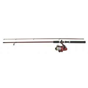 Okuma Fishing Tackle Fish Dog Spin Combo Red 6 2pc Rod W/30 Size Reel 