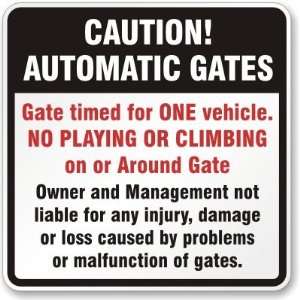   Caused By Problems Or Malfunction Of Gates Aluminum Sign, 30 x 30