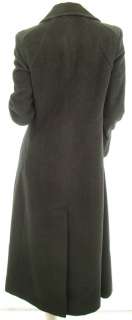   New York Wool Angora Blend Brown Double Breasted Womens Long Coat US 6