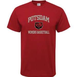  SUNY Potsdam Bears Cardinal Red Womens Basketball Arch T 