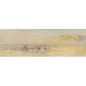   Edward Lear   24 x 8 inches   An Encampment At Sunr