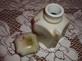 lovely hand Painted Porcelain Perfume/Oil Bottle  