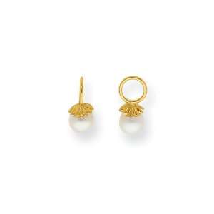  14k Gold Freshwater Cultured Pearl Hoop Enhancers Jewelry
