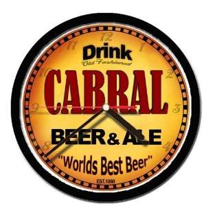  CABRAL beer and ale cerveza wall clock 