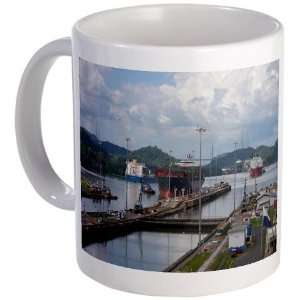 Panama Miraflores Locks at t Boat Mug by   