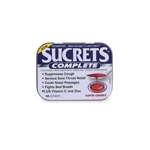 Sucrets Lozenges Complete Vapor Cherry  18 ea