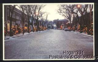 Christmas Lights Nantucket Island Mass Postcard  