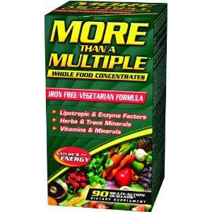   More Than A Multiple Whole Food Concentrates Iron Free 90 Tablets