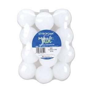  Floracraft Styrofoam Balls 2 12/Pkg White BA2H; 3 Items 