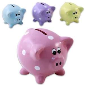    Yellow 4H Ceramic Piggy Bank Money Saving Toy Toys & Games