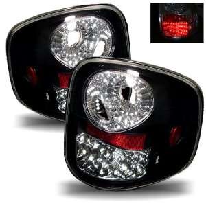  97 03 Ford F 150 Flaresdie Black LED Tail Lights 