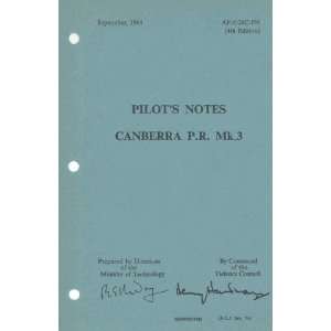  English Electric Canberra P.R. Mk.3 Aircraft Pilots Notes 