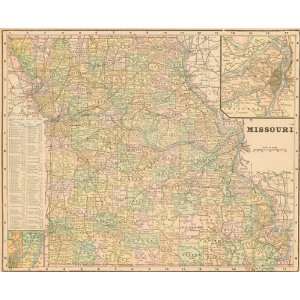  Cram 1899 Antique Map of Missouri