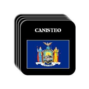  US State Flag   CANISTEO, New York (NY) Set of 4 Mini 