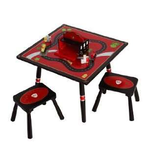  Levels of Discovery Firefighter Table & 2 Stool Set Toys 