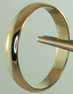 14k yellow gold 4.25mm wedding band ring 4.8g vintage  