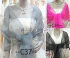 grey organza wedding ball wrap shrug Shawl Stole C37