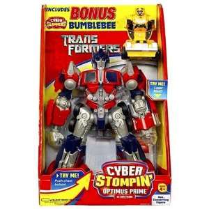  Cyber Stompin Optimus Prime Includes Bonus Bumblebee 