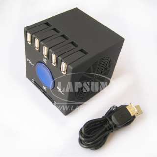 USB 2.0 5 Ports Hub Card Reader + Stereo Speaker Combo  