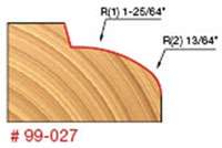  Freud 99 027 Quadra  Cut 2 19/32 Inch Diameter Table Edge 